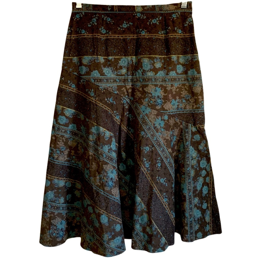 La Boutique 100% Cotton Corduroy Midi Skirt